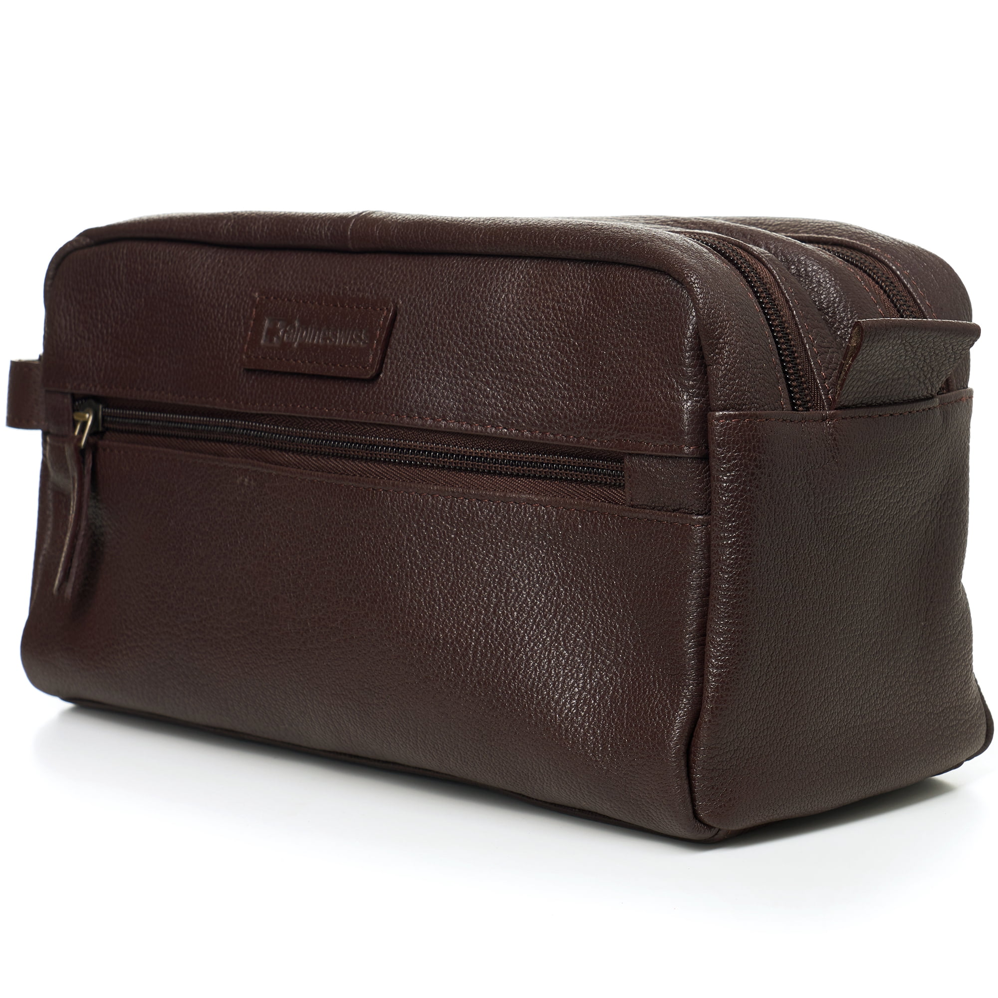 AlpineSwiss Sedona Toiletry Bag Genuine Leather Shaving Kit Dopp Kit Travel Case