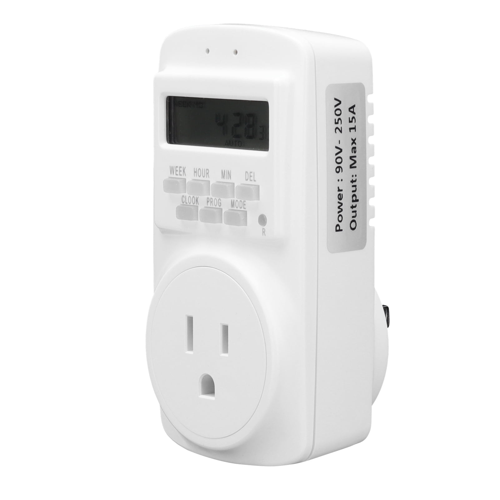 Timer Socket, Outlet Timer Programmable US 90250V 15A For Office For
