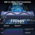thumbnail image 4 of BENFEI M.2 NVME SSD Enclosure, Tool-Free USB C (10Gbps) to NVME Adapter Supports 10s Power Loss Protection, Compatible with NVME M and B&M Keys with Size 2230/2242/2260/2280 SSDs, 4 of 8