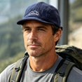thumbnail image 2 of PRINxy Men's 5-Panel Short Brim Workwear Baseball Cap, Mountain Embroidery Lightweight Sun Hat for Hiking & Outdoor Sports Blue, 2 of 6