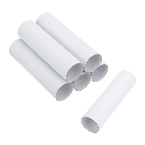 Uxcell 6 Pack Cardboard Tubes,Toilet Paper Rolls Corrugated Roll,5.91x1.58",White