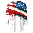 thumbnail image 4 of Lorytime 4th of July Outfits for Women Patriotic Graphic Tops Red White and Blue Wear 3/4 Sleeve Holidays Clothes 5XL, 4 of 5
