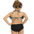 thumbnail image 4 of Mother and Daughter Bikini Leopard/Floral Crop Halter Back Tie Bra Tops High Waist Triangle Panty Set, 4 of 7