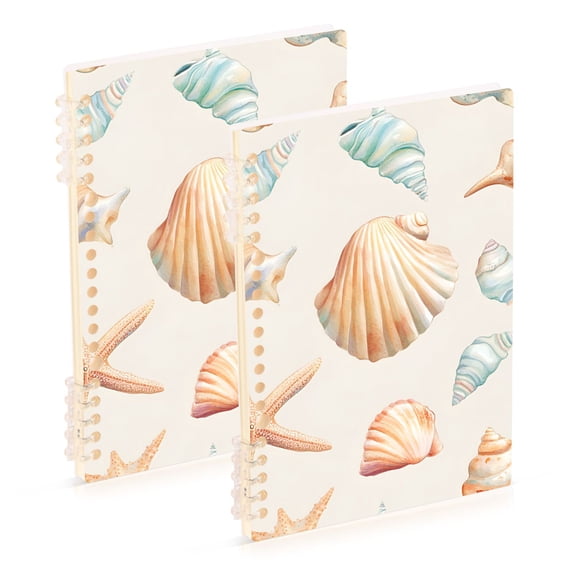 FORMRS 1-Subject Spiral Notebook 8" x 5" College Ruled 60 Refillable Sheet, Gray Seashell