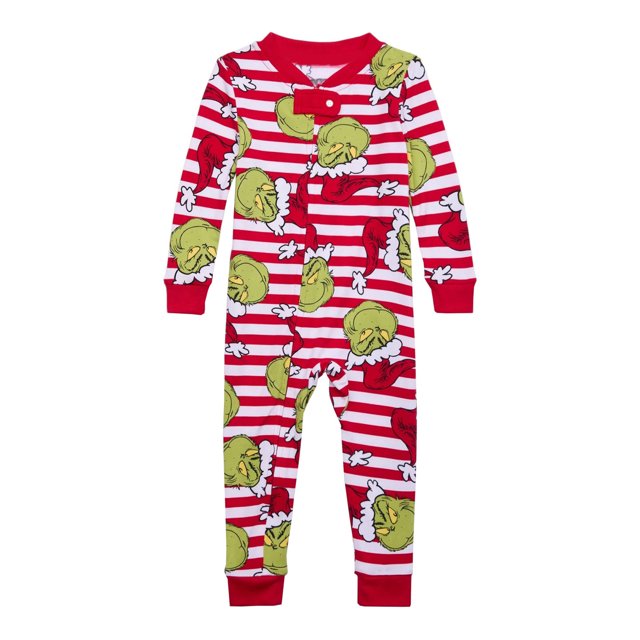 Moonsky Family Matching Sets Pajamas, Loungewear Outfits,Christmas Tree Print Family Matching Red Long Sleeve Tops and Red White Prints Striped Pants Set (Red White) 12 Months