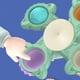 thumbnail image 3 of Juguete giratorio de baño de 3 uds, juguete sensorial no tóxico, coordinación mano-ojo para niños, 3 of 6