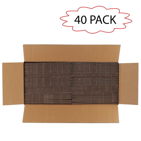 8x8x4 White Shipping Boxes Set of 40, Small Corrugated Cardboard Boxes