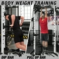 Mikolo Power Rack Cage with LAT Pulldown System,1200 lbs Capacity Power Rack with 800 lbs