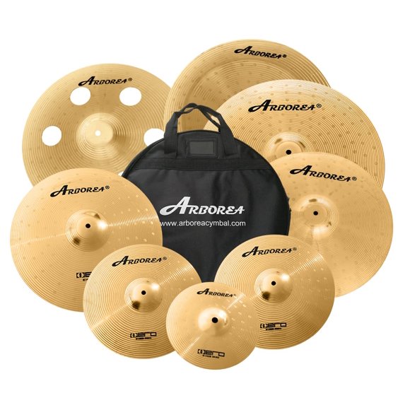 Paquete de platillos Arborea Super Polishing, 8 unidades con bolsa para platillos