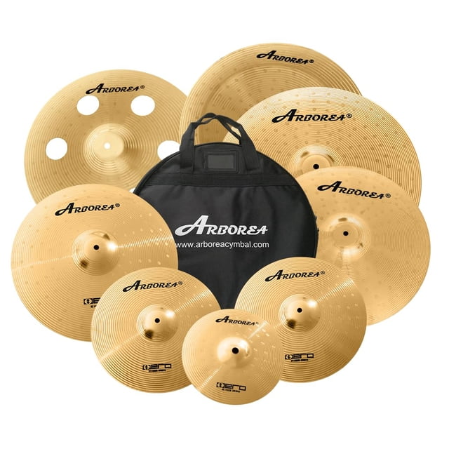 Paquete de platillos Arborea Super Polishing, 8 unidades con bolsa para platillos