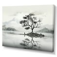 thumbnail image 2 of Designart "Grey White Minimalism Tree Ink euphony I" Landscape Trees Wall Art Living Room, 2 of 5