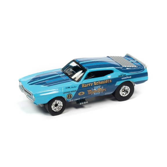 Richard Tharp 1973 Ford Mustang Blue Max FC, Blue w/Race Graphics - RC2 RC014/48 - 1/64 Scale Diecast Model Car