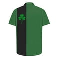 thumbnail image 4 of Vintage St Patricks Day Bowling Shirt Men Button Down Hawaiian Shirts Short Sleeve Casual Saint Patricks Day Shirt, 4 of 5