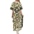 thumbnail image 4 of HAPPY BAY Women's Summer Loose Caftan Long Boho Sleepwear Loungewear Dashiki House Dress 2X-3X Smokey_AC220, 4 of 4