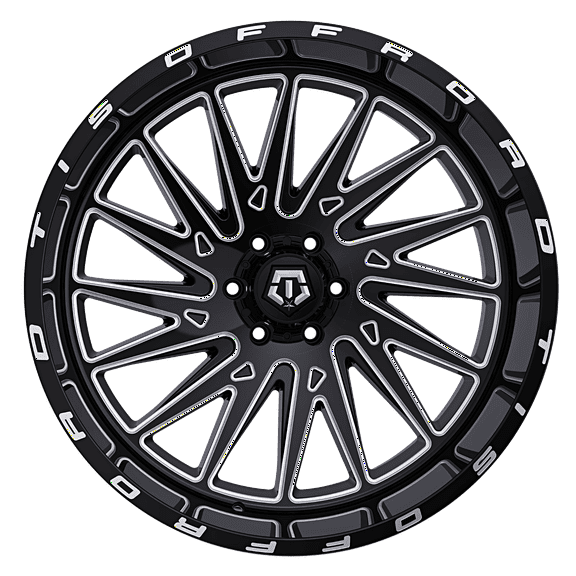 1 TIS 24x12 8X170 -44 547BM Gloss Black w/Milled Accents Wheel Rim