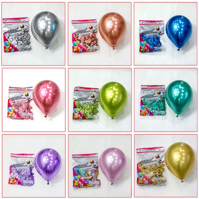 Globo de metal de 5, 10, 12, 18 y 36 pulgadas de látex para decoración de bodas y fiestas