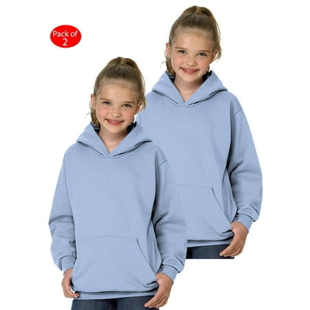Hanes Youth ComfortBlend; Eco Smart; Pullover Hoodie, Color: Light Blue, Size: S --- PACK OF 2 (Boys - Original Company Packing)