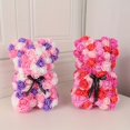 thumbnail image 2 of 1 encantador oso rosa colorido de 9,84 pulgadas | Flores artificiales de espuma for el día de San Valentín, día de la madre, aniversarios y bodas, ideal for decoración del hogar, exhibidores de mesa, 2 of 2