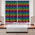 thumbnail image 2 of Ambesonne Geometric Kitchen Curtains, Digital Game Style, 55"x39", Multicolor, 2 of 3