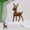 Brown, variant on Flocked Standing Deer Ornament - Miniature Desktop Decor for Office Home, Christmas Village Decoration, Realistic L Model Animal Figurine Gift
