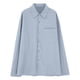 thumbnail image 4 of pstuiky camisas de manga larga para hombre, Camisa informal y moderna de manga larga con solapa y botones en color liso para hombre Tops casuales para hombres xxl, 4 of 4