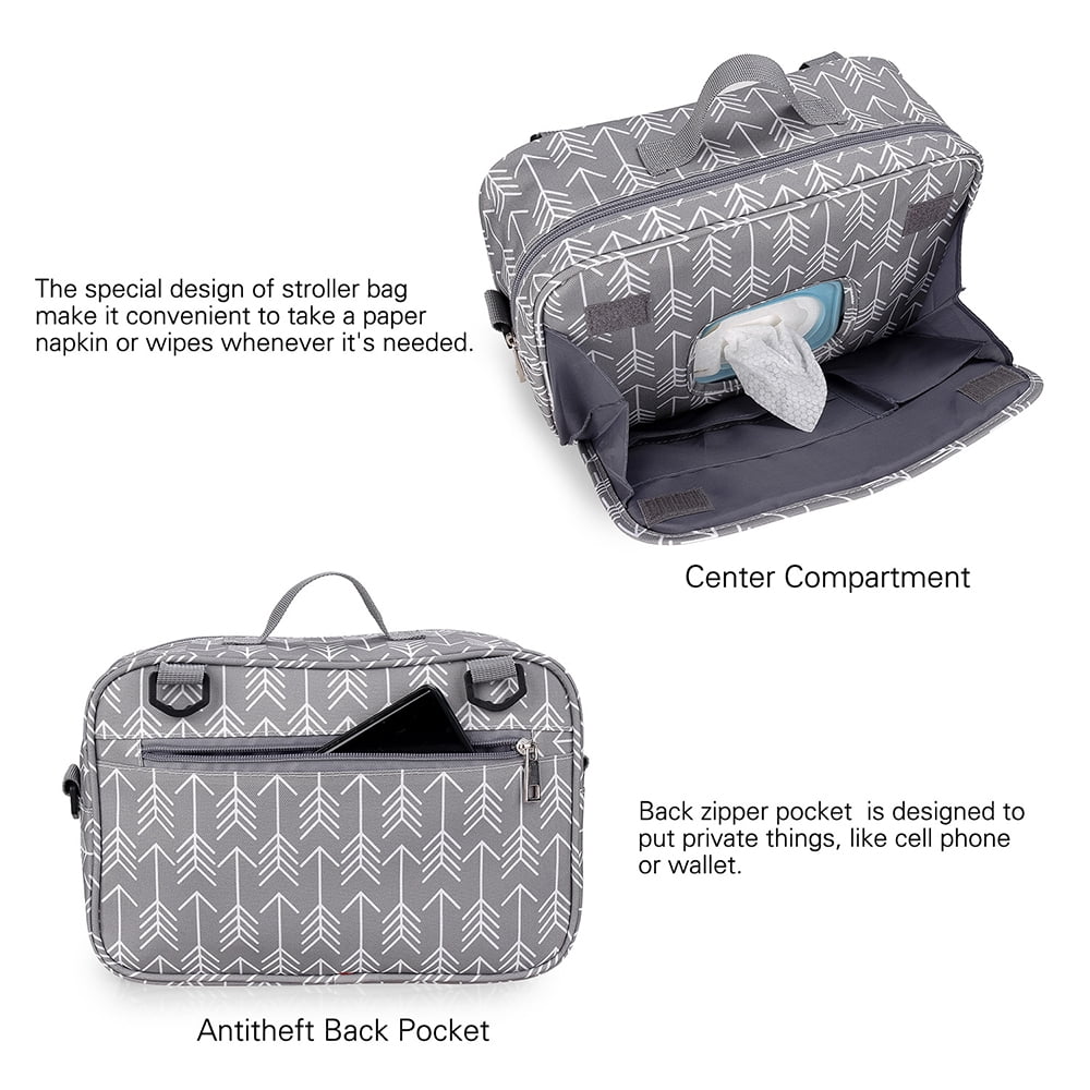 Baby Diaper Organizer Bag Stroller Storage Bag Infant Carriages Waterproof Hanging Bag Portable Mommy Bag