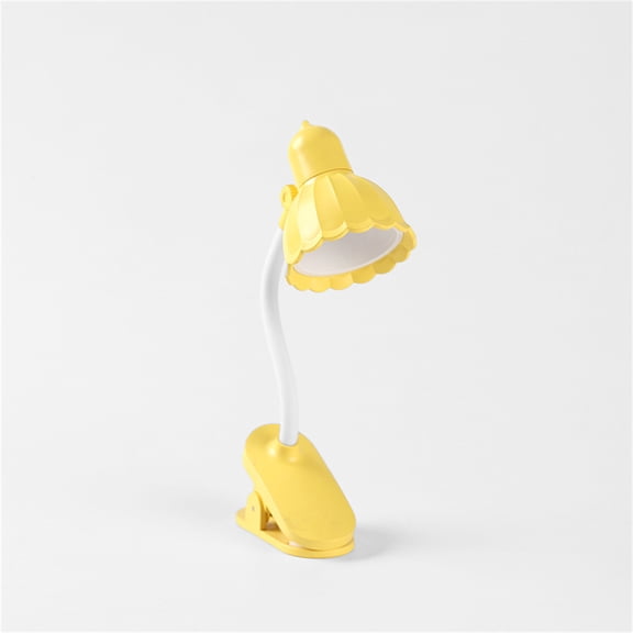 Petal-Shaped LED Desk Night Light, USB Magnetic Clip Lamp, Warm Eye-Care Reading Lamp, Portable Dimmable, for Bedroom and Home Office