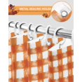 thumbnail image 4 of Rustic Country Shower Curtain Set ，Waterproof Fabric Shower Curtains Orange Watercolor Plaid Fall Thanksgiving Shower Curtains for Bathroom,Bathroom Decor 72"x96", 4 of 7