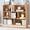 Pear Yellow, variant on IOTXY Simple Bookcase with Base - 3 Tier 10 Cubes 55" wide Freestanding Low Display Cabinet, Bright Blue