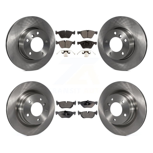 Transit Auto Front Rear Disc Brake Rotors and Ceramic Pads Kit for Car BMW 328i 323i 325i K8T-101379