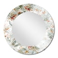 thumbnail image 2 of DESIGN ART Designart 'Green and Orange Wildflowers II' Printed Modern Wall Mirror 24in.x24in., 2 of 5