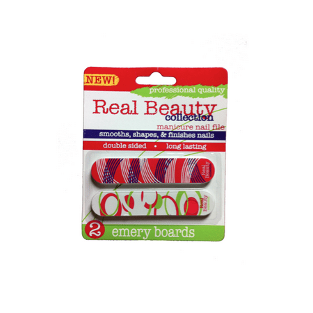 - Real Beauty Collection: Manicure Nail Files, 2 Emery Boards