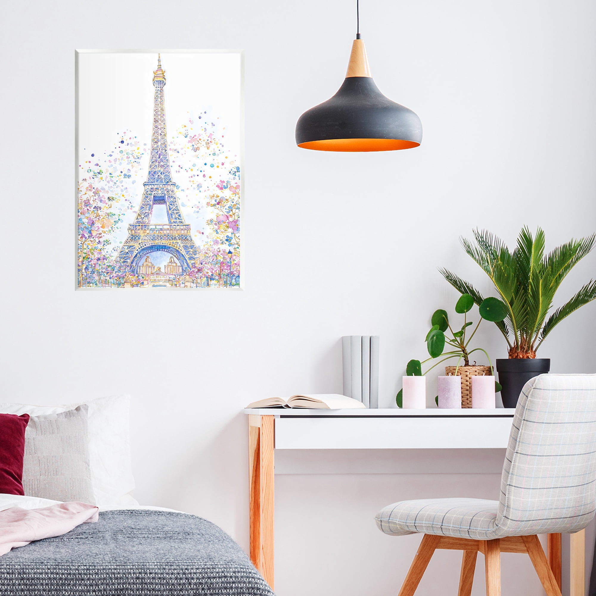 Stupell Industries Colorful Eiffel Tower Wall Plaque Art, design by Creative Studio