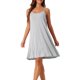 thumbnail image 1 of INSPIRAR CHIC Camisón de Mujer Sin Mangas con Tirantes Cruzados Vestido de Dormir Ropa de Noche 3XL Gris, 1 of 6