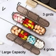 thumbnail image 3 of Visland Pill Compartment Storage Box Large Capacity Medicine Dispenser 7 Days Weekly Pill Box Pillbox, 3 of 8