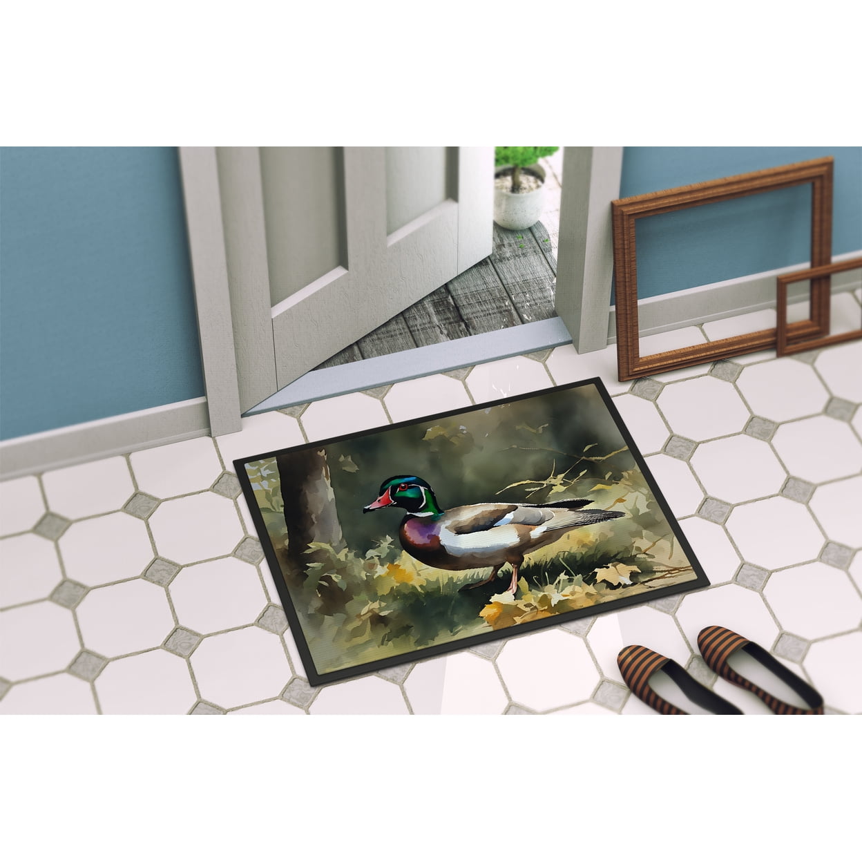 Carolines Treasures DAC3282MAT 18 x 27 in. Unisex Wood Duck Doormat