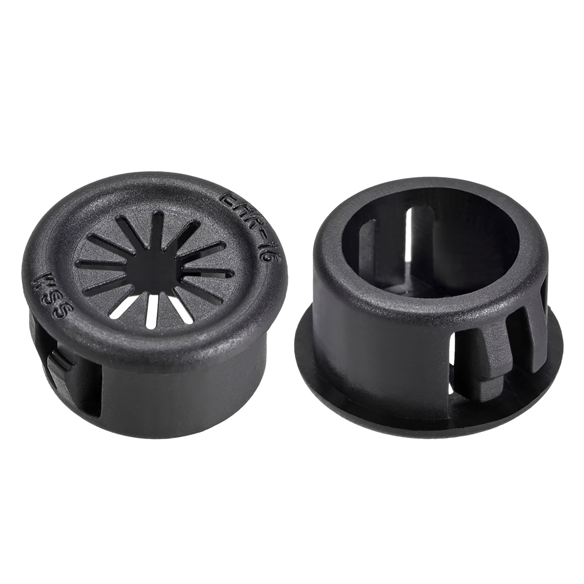 16mm Mounted Dia Cable Hose Snap Bushing Grommet Protector Black 4 pcs