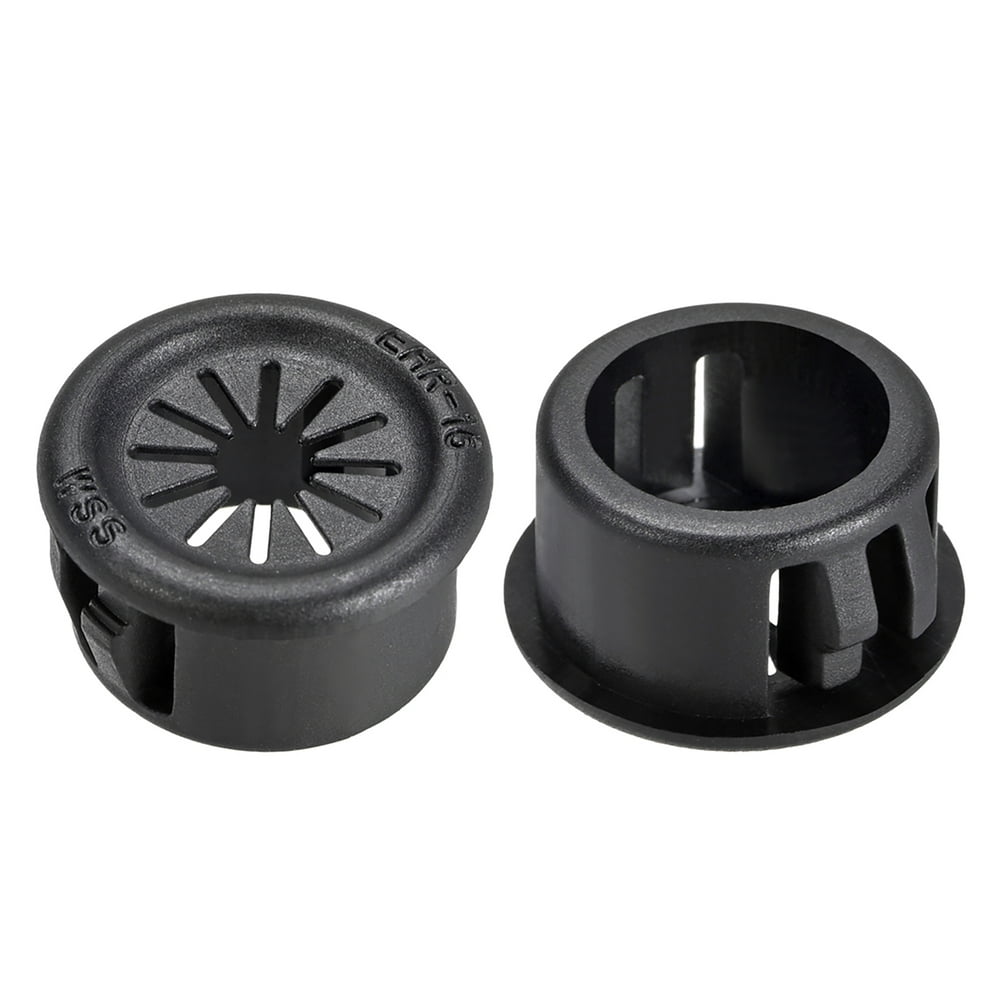 16mm Mounted Dia Cable Hose Snap Bushing Grommet Protector Black 4 pcs