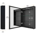 thumbnail image 6 of KWW 20 x 28 inch Anti-fog Single Door LED Bathroom Medicine Cabinet, 6 of 7