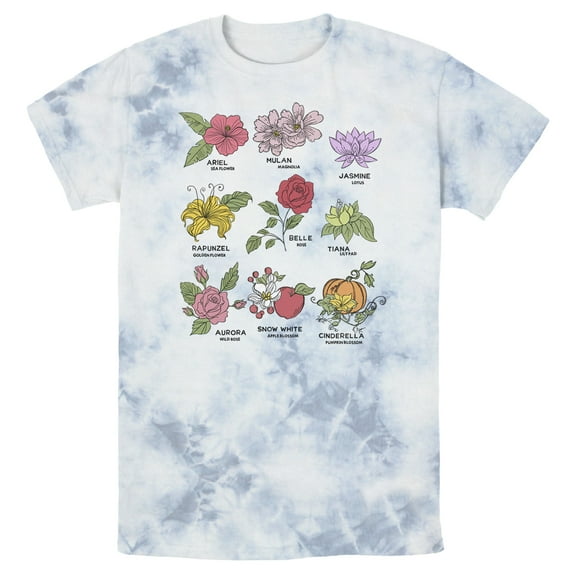 Men's Disney Princess Floral Chart Graphic T-Shirt