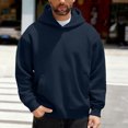 thumbnail image 2 of Xzbqbs Men's Loose Fit Pullover Hoodie Soft Lightweight Hooded Sweatshirt with Pockets Casual Solid Color Oversized Sweatshirts, 2 of 4