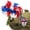 AA1_24pc Calla Lily Red White Blue 13.38", variant on SMKE Patriotic Artificial Flowers,2Pc 12" Fake Baby'S Breath Stem Picks,Red Blue White Flower,Independence Day Decor,Memorial Day Festive Decor,Realistic Flower Branches,Grave Cemetery Layout