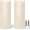 5" x 12", variant on Outdoor Flameless Candles Operated with Remote Timer, Large Flickering LED Pillar Candles for Indoor Outdoor Lanterns, Won't melt, Long-Lasting(White, Set of 2) D4 x H8 8"