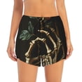 thumbnail image 2 of Daiia Skeleton Hand Rose Butterfly Pattern Women's 2 in 1 Running Shorts - Lightweight Athletic Workout Gym Yoga Shorts Liner with Phone Pockets-XX-Large, 2 of 7