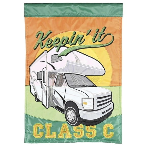 Dicksons Magnolia Garden Keepin It Class C Camper Green 18 x 13 Polyester Outdoor Garden Flag