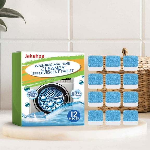 Washing Machine Cleaner Descaler Tablets, Deep Cleaning Tablets For Front Loaders & Top Load Washer, Eco-Friendly Deodorizer, Clean Inside Laundry Drum Tub, Grime Buildup Residue Eliminator