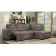 thumbnail image 2 of Topline Home Furnishings Ash Brown Sectional with ottoman, 2 of 3