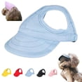 thumbnail image 4 of BESEW7 Dog Sun Hat for Large Dogs, Adjustable Baseball Cap with Ear Holes for Summer Outdoor Sport Travel, Pet UV Protection Hat for Dog Costume Light Blue S, 4 of 9