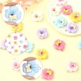 thumbnail image 3 of 1 Box 24Pcs 6 Colors Resin Flower Charms with Loop Blossom Charm with Butterfly Small Four Petals Floral Pendants DIY, 3 of 7