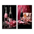 thumbnail image 2 of Designart "Pink Stylish Bag & Champagne III" Fashion Wall Art Set Of 2 - Pink Fashion Wall Decor Set Of 2, 2 of 7